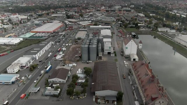 Drone Footage of Various Agricultural Machines on a Modern Farm &ndash; Aerial View of Farming Equipment