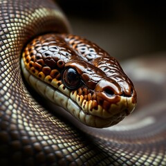 Fototapeta premium Closeup photo of a serpent