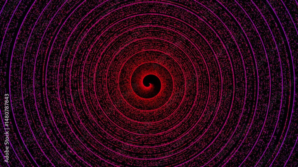 Poster outer space, spiral particles. computer generated 3d render