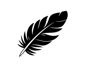 Fototapeta premium creative details Outline silhouette Feather icon vector illustration 