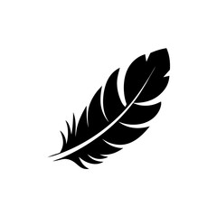 Fototapeta premium creative details Outline silhouette Feather icon vector illustration 