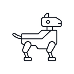 Robot Dog Vector icon
