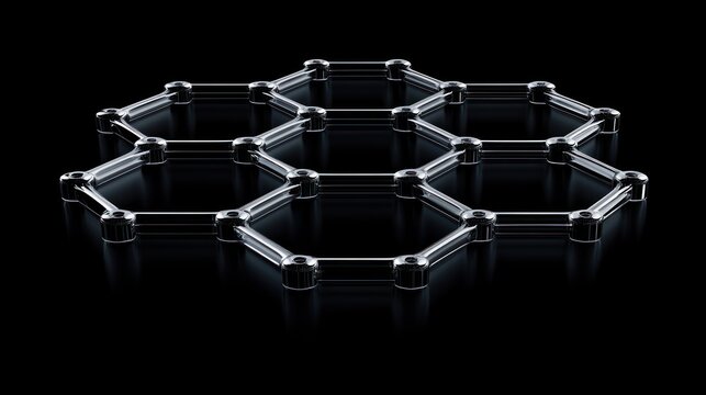 Honeycomb lattice molecular structure 3 d rendering science technology