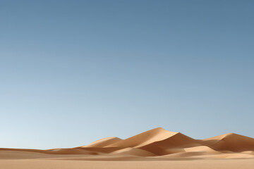 serene desert dune field in niger under clear blue light