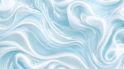 Obraz premium Light blue liquid forms an elegant and swirling abstract pattern