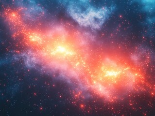 Naklejka premium Vibrant cosmic nebula