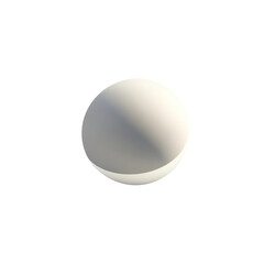 Minimalist White Sphere on a Simple Background for Modern Design Aesthetic on transparent background