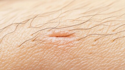 Fototapeta premium Human skin with linear scar close up detailed view medical dermatology