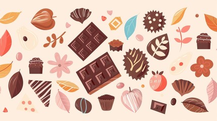 Flat design splash vector for Chocolate Day
