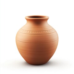 Ceramic terracotta water jar,  elegant design.