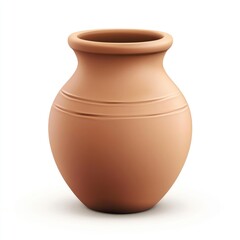 Realistic illustration of a terracotta clay pot.
