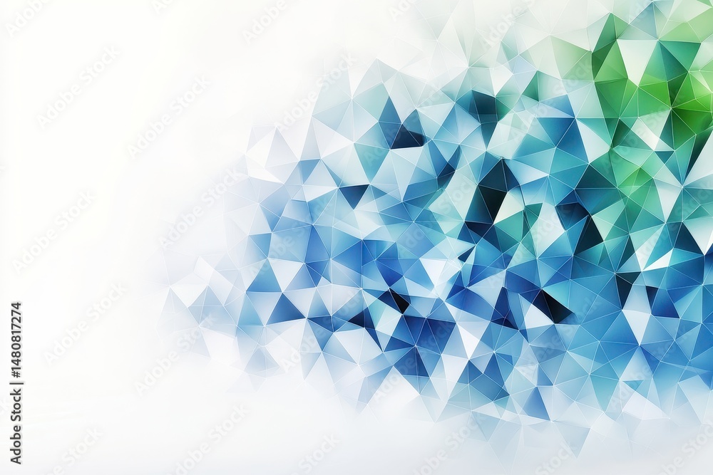 Poster colorful geometric pattern creates a modern abstract background depicting various shades of blue and