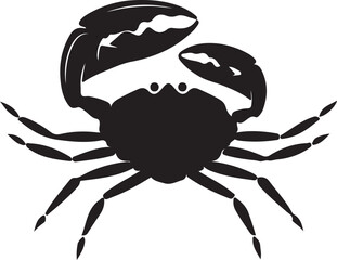 Silhouette of a crayfish.
Silhouette of a Crab with Raised Claws