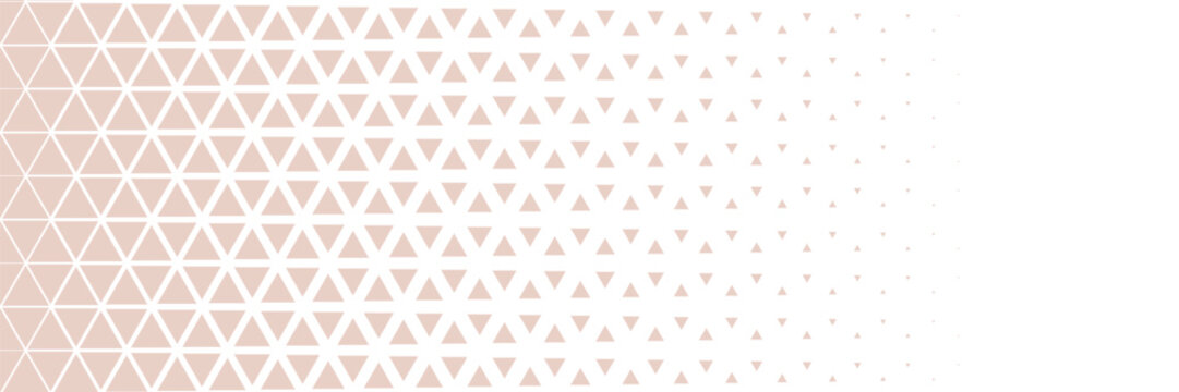Geometric halftone triangle Background in beige color. Minimalistic grid pattern. Great for eco branding, header, packaging, web design, business card, aesthetic theme banner