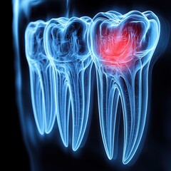 Dental X-ray showing a painful tooth