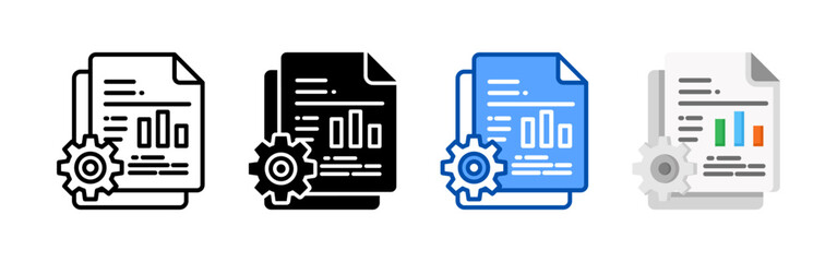 Project icon set bundle. Multi style icon collection perfect for websites, apps, and presentations. Simple vector icon collection