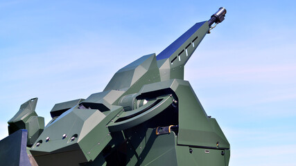 Self propelled ground-based anti-aircraft artillery weapon.