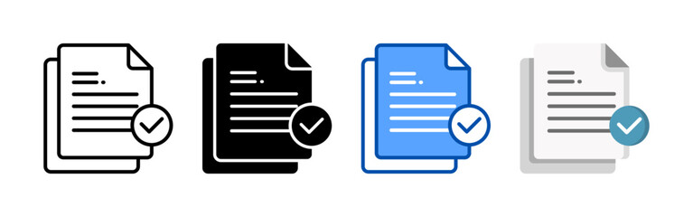 Contract icon set bundle. Multi style icon collection perfect for websites, apps, and presentations. Simple vector icon collection