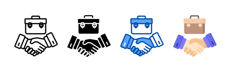 Contract icon set bundle. Multi style icon collection perfect for websites, apps, and presentations. Simple vector icon collection