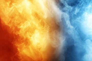 Obraz premium Abstract clash of fire and ice