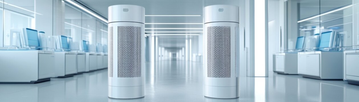 Futuristic Data Servers in Cleanroom, Data , AI