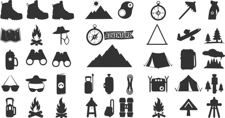 set of Adventure icons collection vector illustration design

