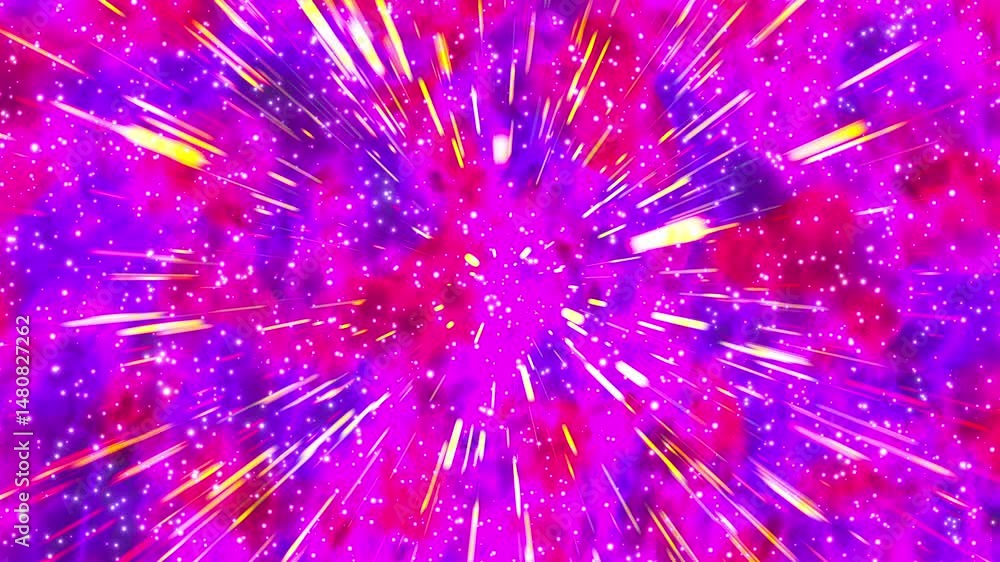 Poster nebula with lights. computer generated 3d render
