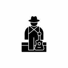 creative details Outline silhouette Busking  icon vector illustration 