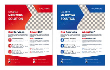 Creative business flyer vactor design template colorful in a4 size, Concept and premium vactor.

