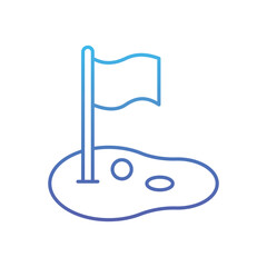 Fototapeta premium Golf Flag Vector icon