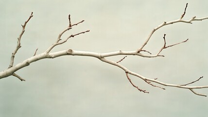 Single Vine Against Neutral Background