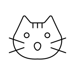 Cat Face Icon for Pet Grooming and Veterinary Vector