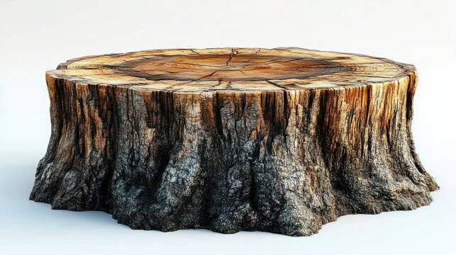 Rustic wooden stump