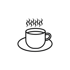 coffe icon vector illustration template on white background. color editable