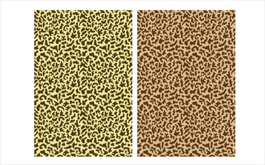 Leopard Skin Pattern, seamless pattern. Animal jaguar skin background with black and brown spots on beige backdrop. Abstract exotic jungle texture. Repeat design for decor, fabric, textile, wallpapers