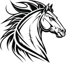horse silhouette vector