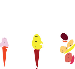 Pink Ice Cream With Yellow Ice Cream & Different Color Donuts with Different Color 