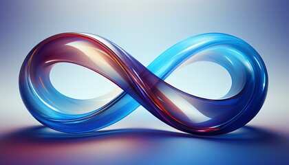 An image of two interlocking, intersecting infinity symbols designed in a textured, ribbon