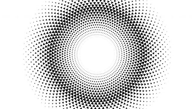 Circular rotating triangles around copy space