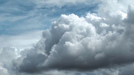 Obraz premium Dramatic cumulus clouds in blue sky