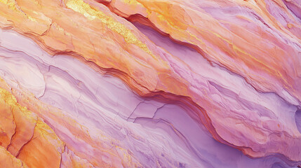 Obraz premium Abstract Marbled Stone Texture with Gold Veins in Pastel Colors