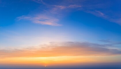 gradient orange gold clouds and sunlight on the blue sky perfect background wallpaper