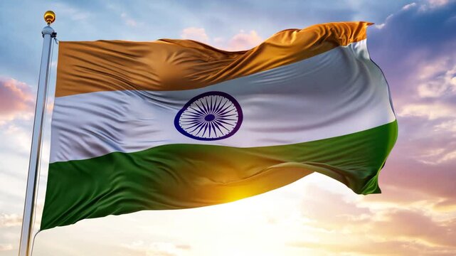 Republic Day background with flag