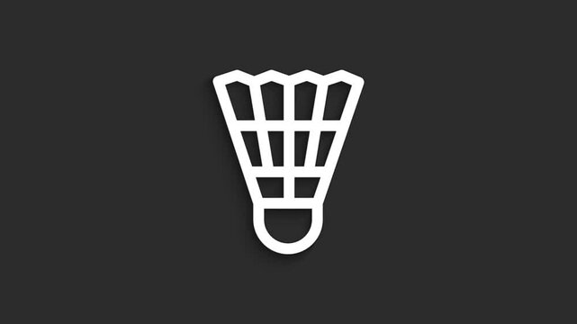 Shuttlecock &ndash; Sports Equipment Icon Animation | School Theme | 4K