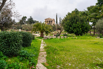 Temple of Hephaestus Viewed from Ancient Agora Garden