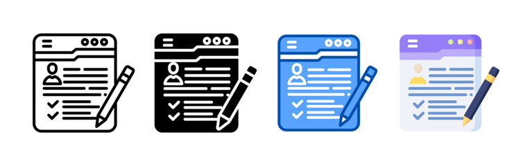 Website icon set bundle. Multi style icon collection perfect for websites, apps, and presentations. Simple vector icon collection