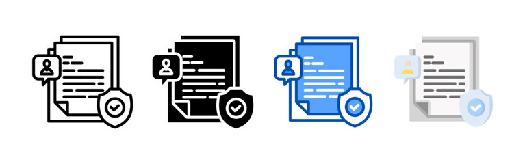 Policy icon set bundle. Multi style icon collection perfect for websites, apps, and presentations. Simple vector icon collection