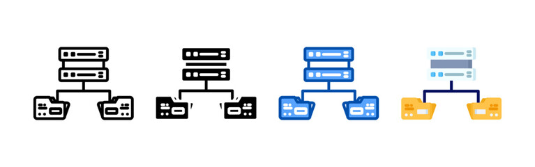 Repository icon set bundle. Multi style icon collection perfect for websites, apps, and presentations. Simple vector icon collection