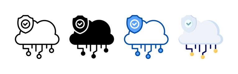 Protection icon set bundle. Multi style icon collection perfect for websites, apps, and presentations. Simple vector icon collection