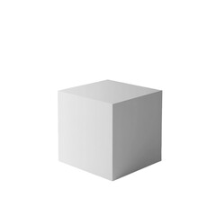 Minimalist White Cube Display for Contemporary Art or Product Presentation in Modern Settings on transparent background